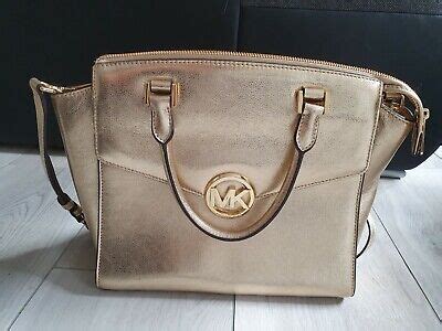 michael kors tasche grau gold ebay